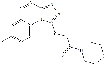 2-[(7-methylbenzo[e][1,2,4]triazolo[3,4-c][1,2,4]triazin-1-yl)thio]-1-morpholinoethan-1-one 구조식 이미지