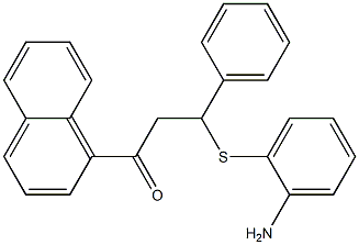 3-[(2-aminophenyl)thio]-1-(1-naphthyl)-3-phenylpropan-1-one 구조식 이미지