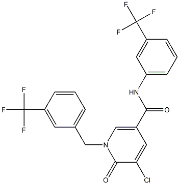 5-chloro-6-oxo-1-[3-(trifluoromethyl)benzyl]-N-[3-(trifluoromethyl)phenyl]-1,6-dihydro-3-pyridinecarboxamide Structure