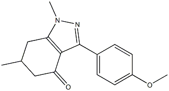 3-(4-methoxyphenyl)-1,6-dimethyl-1,5,6,7-tetrahydro-4H-indazol-4-one 구조식 이미지