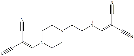 2-[(4-{2-[(2,2-dicyanovinyl)amino]ethyl}piperazino)methylidene]malononitrile Structure