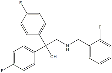 2-[(2-fluorobenzyl)amino]-1,1-bis(4-fluorophenyl)-1-ethanol 구조식 이미지