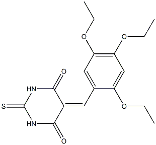 2-thioxo-5-(2,4,5-triethoxybenzylidene)hexahydropyrimidine-4,6-dione Structure