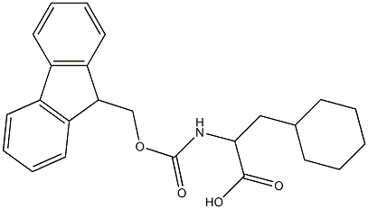 3-cyclohexyl-2-{[(9H-fluoren-9-ylmethoxy)carbonyl]amino}propanoic acid 구조식 이미지