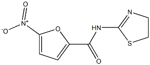 N2-(4,5-dihydro-1,3-thiazol-2-yl)-5-nitro-2-furamide 구조식 이미지