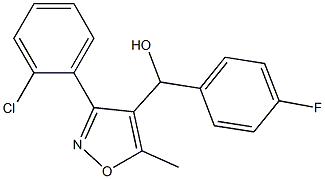 [3-(2-chlorophenyl)-5-methylisoxazol-4-yl](4-fluorophenyl)methanol 구조식 이미지