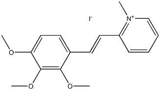 1-methyl-2-[(E)-2-(2,3,4-trimethoxyphenyl)ethenyl]pyridinium iodide Structure