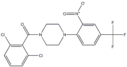 (2,6-dichlorophenyl){4-[2-nitro-4-(trifluoromethyl)phenyl]piperazino}methanone Structure