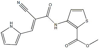 methyl 3-{[2-cyano-3-(1H-pyrrol-2-yl)acryloyl]amino}thiophene-2-carboxylate 구조식 이미지