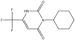 3-cyclohexyl-6-(trifluoromethyl)-2,4(1H,3H)-pyrimidinedione Structure