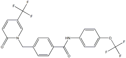 4-{[2-oxo-5-(trifluoromethyl)-1(2H)-pyridinyl]methyl}-N-[4-(trifluoromethoxy)phenyl]benzenecarboxamide Structure