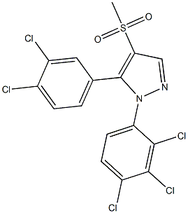 5-(3,4-dichlorophenyl)-4-(methylsulfonyl)-1-(2,3,4-trichlorophenyl)-1H-pyrazole Structure