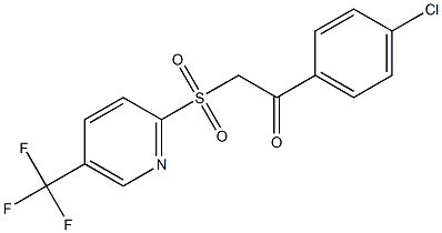 1-(4-chlorophenyl)-2-{[5-(trifluoromethyl)-2-pyridyl]sulfonyl}ethan-1-one Structure