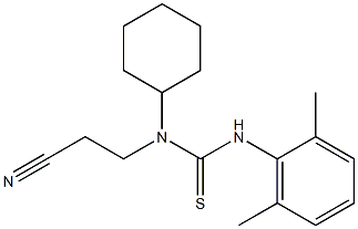 N-(2-cyanoethyl)-N-cyclohexyl-N'-(2,6-dimethylphenyl)thiourea 구조식 이미지