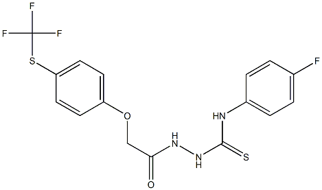 N1-(4-fluorophenyl)-2-(2-{4-[(trifluoromethyl)thio]phenoxy}acetyl)hydrazine-1-carbothioamide Structure