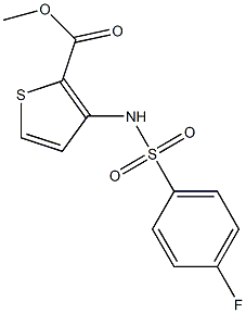 methyl 3-{[(4-fluorophenyl)sulfonyl]amino}thiophene-2-carboxylate Structure