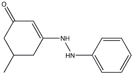 5-methyl-3-(2-phenylhydrazino)-2-cyclohexen-1-one 구조식 이미지