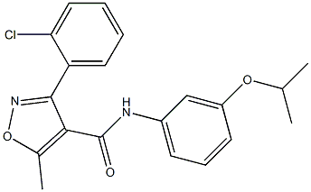 3-(2-chlorophenyl)-N-(3-isopropoxyphenyl)-5-methyl-4-isoxazolecarboxamide Structure