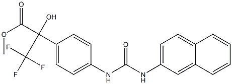 methyl 3,3,3-trifluoro-2-hydroxy-2-(4-{[(2-naphthylamino)carbonyl]amino}phenyl)propanoate 구조식 이미지