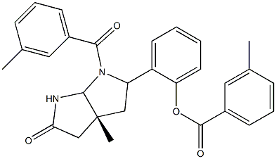 2-[(3aR)-3a-methyl-1-(3-methylbenzoyl)-5-oxooctahydropyrrolo[2,3-b]pyrrol-2-yl]phenyl 3-methylbenzenecarboxylate Structure