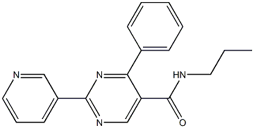 4-phenyl-N-propyl-2-(3-pyridinyl)-5-pyrimidinecarboxamide 구조식 이미지