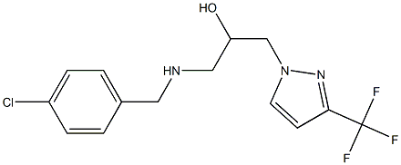 1-[(4-chlorobenzyl)amino]-3-[3-(trifluoromethyl)-1H-pyrazol-1-yl]propan-2-ol Structure