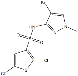 N3-(4-bromo-1-methyl-1H-pyrazol-3-yl)-2,5-dichlorothiophene-3-sulfonamide Structure