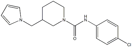 N1-(4-chlorophenyl)-3-(1H-pyrrol-1-ylmethyl)piperidine-1-carboxamide 구조식 이미지