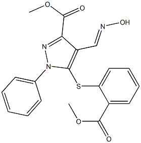 methyl 4-[(hydroxyimino)methyl]-5-{[2-(methoxycarbonyl)phenyl]sulfanyl}-1-phenyl-1H-pyrazole-3-carboxylate Structure