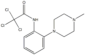 2,2,2-trichloro-N-[2-(4-methylpiperazino)phenyl]acetamide 구조식 이미지