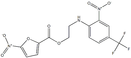 2-[2-nitro-4-(trifluoromethyl)anilino]ethyl 5-nitro-2-furoate Structure