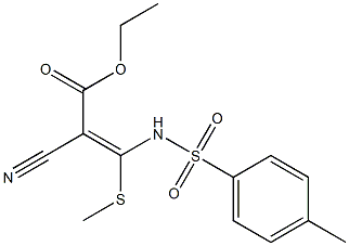 ethyl 2-cyano-3-{[(4-methylphenyl)sulfonyl]amino}-3-(methylthio)acrylate Structure