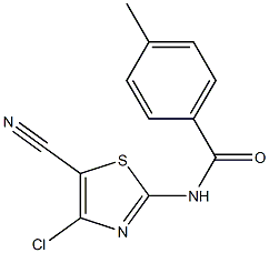 N-(4-chloro-5-cyano-1,3-thiazol-2-yl)-4-methylbenzenecarboxamide Structure