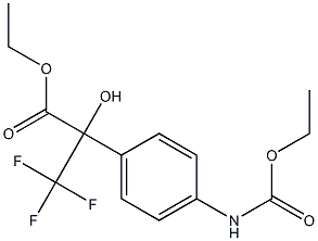 ethyl 2-{4-[(ethoxycarbonyl)amino]phenyl}-3,3,3-trifluoro-2-hydroxypropanoate 구조식 이미지