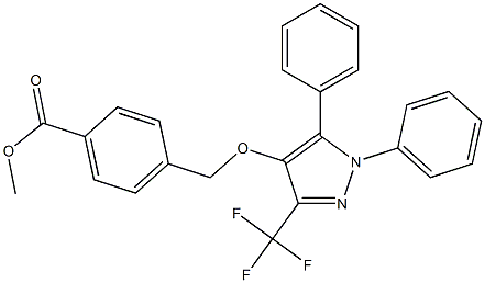 methyl 4-({[1,5-diphenyl-3-(trifluoromethyl)-1H-pyrazol-4-yl]oxy}methyl)benzenecarboxylate Structure