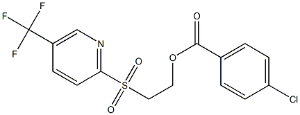 2-{[5-(trifluoromethyl)-2-pyridyl]sulfonyl}ethyl 4-chlorobenzoate 구조식 이미지