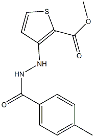 methyl 3-[2-(4-methylbenzoyl)hydrazino]thiophene-2-carboxylate Structure