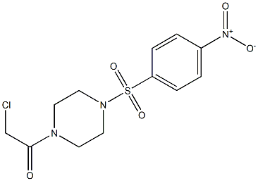 1-(chloroacetyl)-4-[(4-nitrophenyl)sulfonyl]piperazine 구조식 이미지