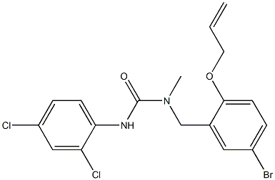 N-[2-(allyloxy)-5-bromobenzyl]-N'-(2,4-dichlorophenyl)-N-methylurea Structure