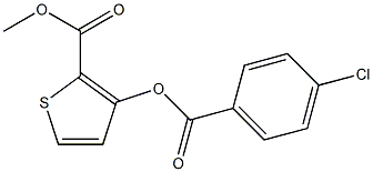 methyl 3-[(4-chlorobenzoyl)oxy]thiophene-2-carboxylate 구조식 이미지