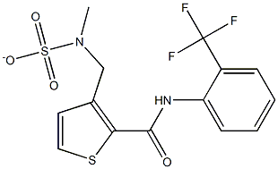 N,N-dimethyl(2-{[2-(trifluoromethyl)anilino]carbonyl}-3-thienyl)sulfamate Structure