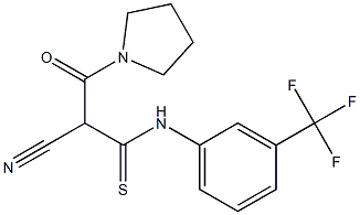 N1-[3-(trifluoromethyl)phenyl]-2-cyano-3-oxo-3-tetrahydro-1H-pyrrol-1-ylpropanethioamide 구조식 이미지