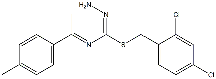 2,4-dichlorobenzyl N-[1-(4-methylphenyl)ethylidene]aminomethanehydrazonothioate 구조식 이미지