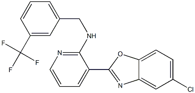 N-[3-(5-chloro-1,3-benzoxazol-2-yl)-2-pyridinyl]-N-[3-(trifluoromethyl)benzyl]amine Structure