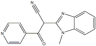 2-(1-methyl-1H-benzo[d]imidazol-2-yl)-3-oxo-3-(4-pyridyl)propanenitrile Structure