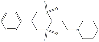 5-phenyl-2-(2-piperidinoethyl)-1lambda~6~,3lambda~6~-dithiane-1,1,3,3-tetraone 구조식 이미지