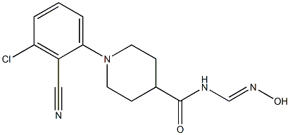 N4-hydroxyiminomethyl-1-(3-chloro-2-cyanophenyl)piperidine-4-carboxamide Structure