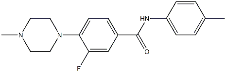 3-fluoro-N-(4-methylphenyl)-4-(4-methylpiperazino)benzenecarboxamide Structure