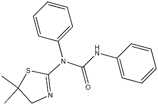 N-(5,5-dimethyl-4,5-dihydro-1,3-thiazol-2-yl)-N,N'-diphenylurea 구조식 이미지