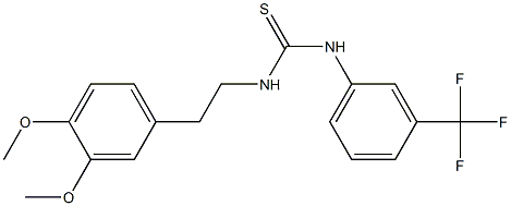 N-(3,4-dimethoxyphenethyl)-N'-[3-(trifluoromethyl)phenyl]thiourea 구조식 이미지